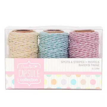 Набор шнуров "Spots & Stripes Pastels" (DoCrafts)