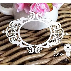 Украшение из чипборда "Рамка овальная. Винтажная 3" (LeoMammy) Украшение из чипборда "Рамка овальная. Винтажная 3" (LeoMammy)