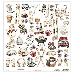 Бумага 30х30 см "Winter Time. Для вырезания" (Mintay) Бумага 30х30 см "Winter Time. Для вырезания" (Mintay)
