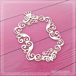 Чипборд "В стране чудес. Рамка с вензелями", 5,6х8 см (СкрапМагия)