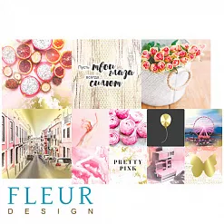 Набор карточек "Pretty pink 4" (Fleur-design)