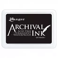 Водостойкая перманентная подушечка Archival Ink XL Jet Black черная