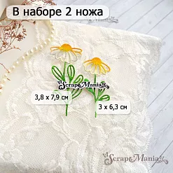 Нож "Длинные растения. Цветок ромашки", 3,8х7,9 см (ScrapMania) Нож "Длинные растения. Цветок ромашки", 3,8х7,9 см (ScrapMania)