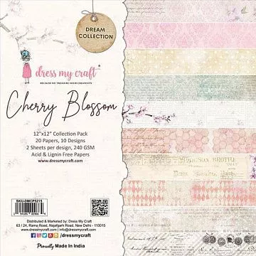 Набор бумаги 30х30 см "Cherry blossom", 20 листов (Dress My Craft)