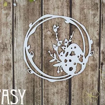 Чипборд "Рамка с пасхальным яйцом 2430", 7,6х7,3 см (Fantasy)