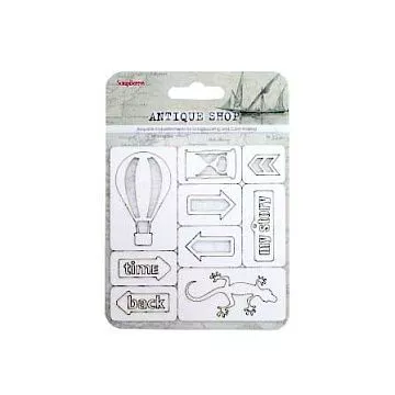 Набор украшений из чипборда "Лавка Древностей. Указатели" на английском (ScrapBerry's)