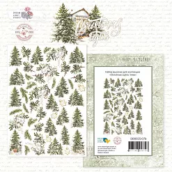 Набор высечек "Christmas lights. Trees", 44 шт (DreamLight Studio)