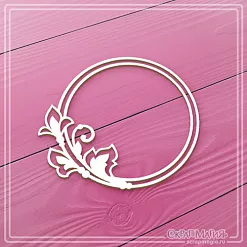 Чипборд "Круглая рамка с завитками 7" (СкрапМагия) Чипборд "Круглая рамка с завитками 7" (СкрапМагия)