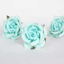 Цветок розы коттеджной "Бирюзовый", 7 см, 1 шт (Craft)