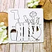 Чипборд "Домик в деревне. Гусь с забором", 7,7х7,7 см (Белый кот)