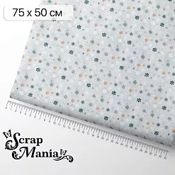 Отрез ткани 75х50 см "Снежинки-мандаринки. Снегопад" (ScrapMania) Отрез ткани 75х50 см "Снежинки-мандаринки. Снегопад" (ScrapMania)