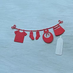 Набор вырубок "Детская растяжка и бутылочка. Девочка"