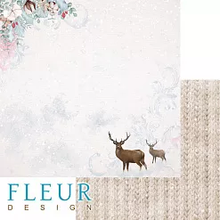 Бумага "Снежная акварель. Теплый плед" (Fleur-design)