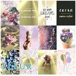 Набор карточек "Pretty violet 2" (Fleur-design)