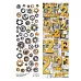 Лист с картинками 10х30 см "Стальное сердце. Шестеренки" (ScrapMania)