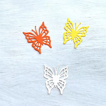 Набор вырубок "Бабочки", цвет желтый микс