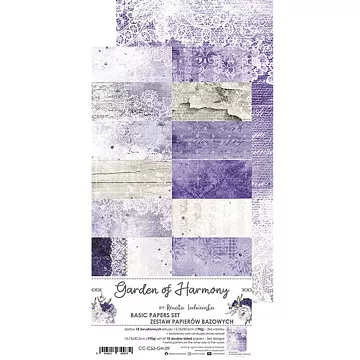 Набор бумаги 30х15 см "Garden of harmony. Basic", 18 листов (CraftO'clock)