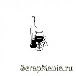 Штамп "Вино" (Скрапклуб)