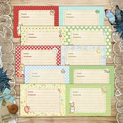 Набор листов 10х30 см "Усатый поваренок. Рецепты", 5 листов (ScrapMania)