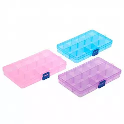 Контейнер для хранения мелочей с разделителями, фиолетовый Контейнер для хранения мелочей с разделителями, фиолетовый