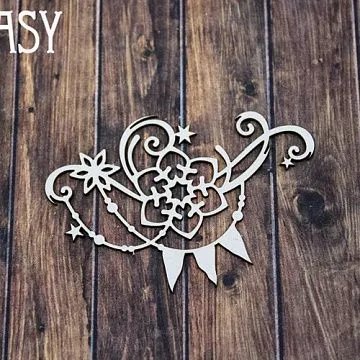 Чипборд "Растяжка и снежинка 2295" (Fantasy)