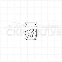 Штамп "Соленые огурцы", 1,8х2,6 см (Скрапклуб)