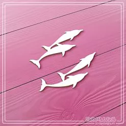 Чипборд "Плывущие дельфины 2", 5,7х2 см (СкрапМагия)