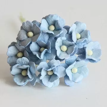 Букет цветов вишни средний "Голубой", 2 см, 10 шт (Craft)