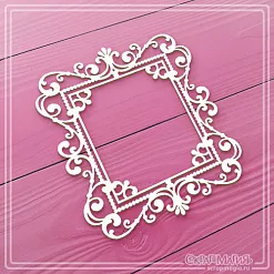 Чипборд "Рамка с вензелями. Большая", 9х10,3 см (СкрапМагия)