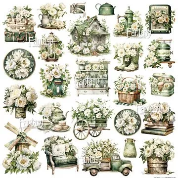 Бумага 30х30 см "Идиллия-9. Для вырезания" (Fantasy)