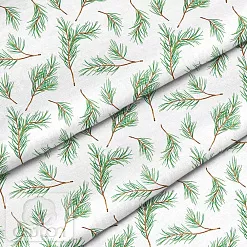 Отрез ткани 79х50 см "Кедровые ветви" (Cotton)