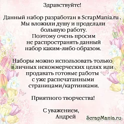 Набор электронных страничек для распечатки "Ежедневник Лето" (ScrapMania)