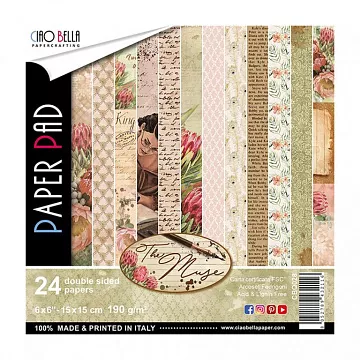Набор бумаги 15х15 см "The Muse", 24 листа (Ciao bella)