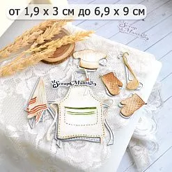 Нож "Рецепты старого буфета. Кухонный текстиль", 6,9х9 см (ScrapMania)