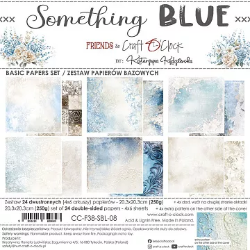 Набор бумаги 20х20 см "Something blue. Basic", 24 листа (CraftO'clock)