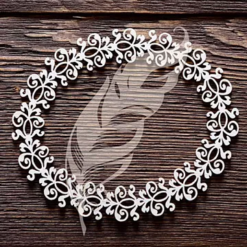 Украшение из чипборда "Рамка ажурная. Овал" (Artlines)