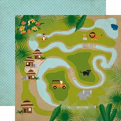 Набор бумаги 15х15 см "Jungle safari", 24 листа (Echo Park)