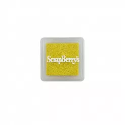 Подушечка чернильная пигментная 2,5х2,5 см, цвет мерцающий жёлтый (ScrapBerry's)