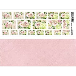 Лист с картинками 10х30 см "Марки 22" (ScrapMania)