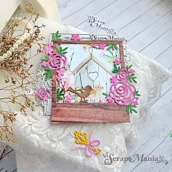 Нож "Весенняя романтика. Рамка с птичкой", 11х12,3 см (ScrapMania)