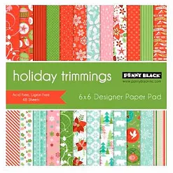 Набор бумаги 15х15 см "Holiday Trimmings", 48 листов (Penny Black) Набор бумаги 15х15 см "Holiday Trimmings", 48 листов (Penny Black)