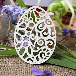Украшение из чипборда "Ажурное яйцо 3. Цветы" (ScrapКрым) Украшение из чипборда "Ажурное яйцо 3. Цветы" (ScrapКрым)