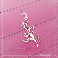 Чипборд "Веточка с листьями" (СкрапМагия)