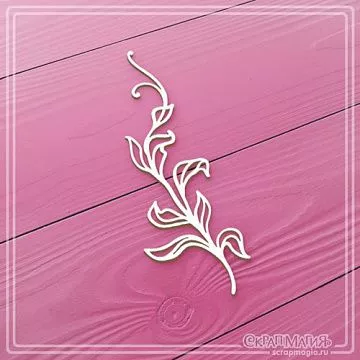 Чипборд "Веточка с листьями" (СкрапМагия)