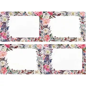 Лист с картинками 10х30 см "Танцы ветра. Блокнот. Хлопок" (ScrapMania)