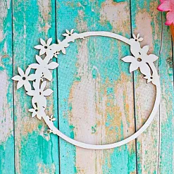 Украшение из чипборда "Рамка. Цветы" (ScrapКрым)