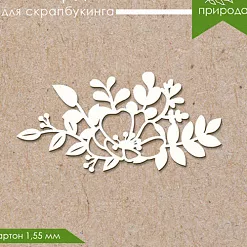 Украшение из чипборда "Цветок" (ScrapКрым)