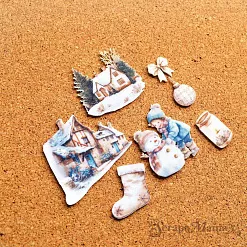 Набор тканевых высечек "Сочельник", 23 шт (ScrapMania)