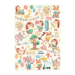 Набор бумаги А4 "Пойдем гулять!", 9 листов (Scrapodelie) Набор бумаги А4 "Пойдем гулять!", 9 листов (Scrapodelie)