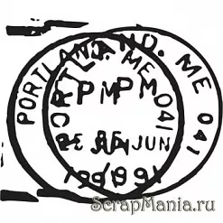 Штамп "Двойной штемпель" (Скрапклуб)